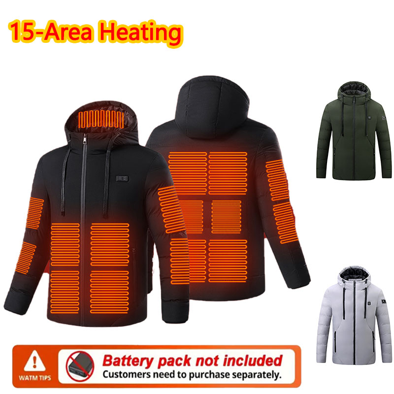 Outdoor Sport Area - Giacca invernale con cappuccio riscaldata a