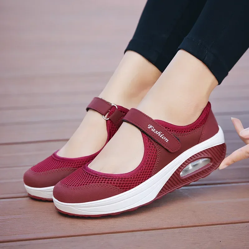 Outdoor Sport Brand - Scarpe con zeppa in Mesh traspirante