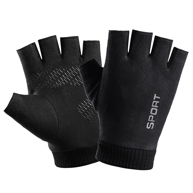 Horse Riding Glove - Uomo inverno pelle scamosciata peluche spessa